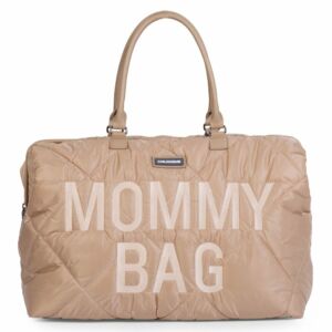 chilidhome mommy bag női pelenkázó táska pufi bézs színben