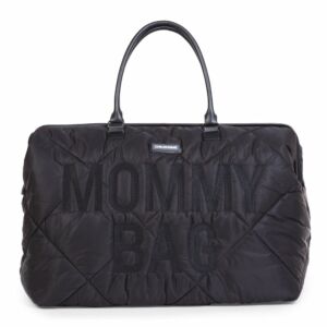 chilidhome mommy bag női pelenkázó táska pufi fekete színben