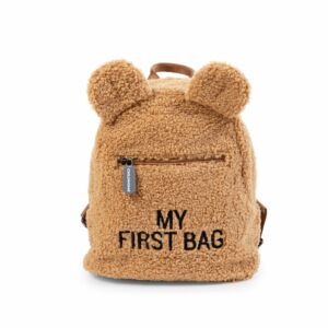 my first bag gyerek hátizsák barna plüss 