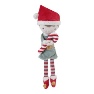 Little Dutch karácsonyi Jim baba - 35 cm piros sapkával és cukorbottal