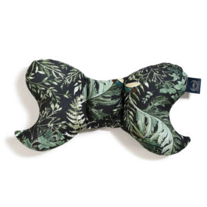 pillangópárna pamut jersey és velvet bársony anyagból khaki zöld erdei levél mintával la Millou Botanical