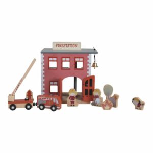 Little Dutch fa tűzoltóállomás - fa vasút kiegészítő