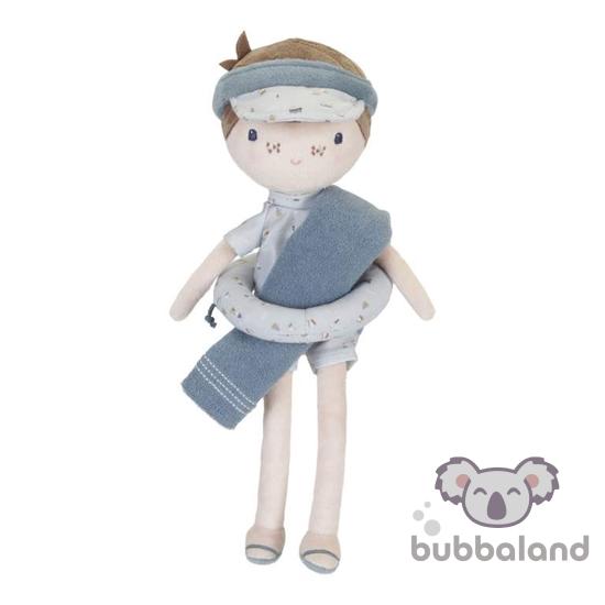 LIMITÁLT Little Dutch strandoló Jim baba - 35 cm kék színben