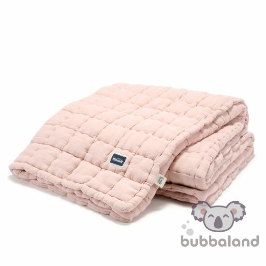 steppelt felnőtt méretű takaró muszlin pamutból púder rózsaszín