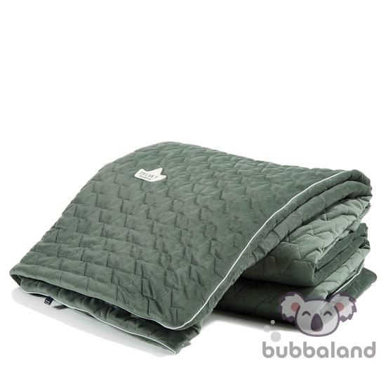 baba takaró velvet prémium anyagból khaki zöld színben