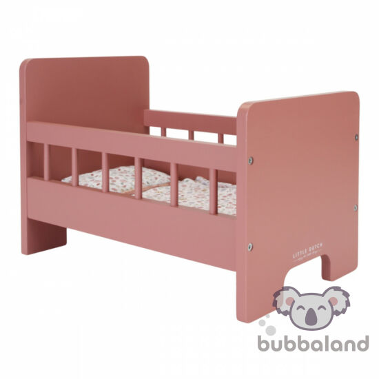 Little Dutch játék babaágy ágyneművel vintage rózsaszín