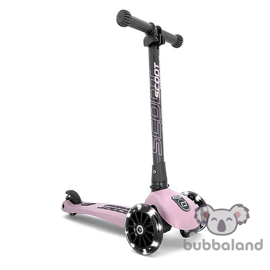 Scoot and ride highwaykick 3 Led-es roller rózsaszín