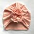 Őszi téli turbán sapka púder rózsaszín M méret, pamut szabadidő anyagból