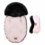 Kép 2/9 - eco bőr bundazsák babáknak rózsaszín fekete
