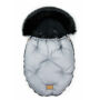 Kép 1/8 - baba bundazsák prémium eco bőr anyagból szürke fekete szőrmével