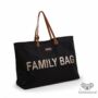 Kép 7/7 - fekete childhome family bag pelenkázó táska vállpánttal