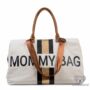 Kép 3/5 - childhome mommy bag pelenkázó táska fehér csíkos arany színben 2