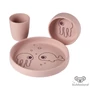 Kép 1/6 - Sea Friends szilikon étkészlet babáknak 6 hónapos kortól púder rózsaszín Done by Deer tengeri állatos