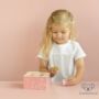 Kép 4/10 - Little Dutch pink fa formabedobó kocka kislányoknak