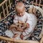 Kép 6/9 - La Millou Pretty Barbara babafészek bézs és barna színben mókus mintával