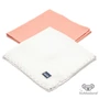 Kép 1/6 - 2 darabos textil pelenka muszlin pamut papaya és fehér színekben