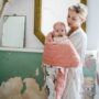 Kép 2/5 - kétoldalú babatakaró pamut-minky anyagból kislányoknak