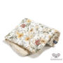 Kép 1/5 - ovis takaró töltettel rafaello fehér pamut-velvet bézs alapon sárga virágok La Millou Vintage Meadow