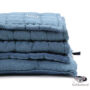 Kép 1/7 - felnőtt ágynemű szett takaróval és párnával muszlin anyagból kék színben
