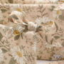 Kép 5/6 - La Millou pamut rácsvédő kiságyba bézs margaréta virágos