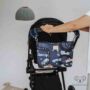 Kép 2/6 - sötétkék babakocsira akasztható kisméretű táska On the Road