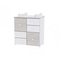 Kép 3/3 - Lorelli Trend PLUS kombi ágy 70x165 + Cupboard pelenkázó komód - White & Light Oak