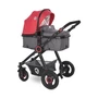 Kép 2/10 - Lorelli Alexa SET babakocsi mózessé alakítható sport résszel - Cherry Red