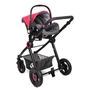 Kép 9/10 - Lorelli Alexa SET babakocsi mózessé alakítható sport résszel - Cherry Red