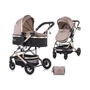 Kép 1/9 - Chipolino Estelle babakocsi mózessé alakítható sport résszel + autóshordozó 0-13kg - Sand